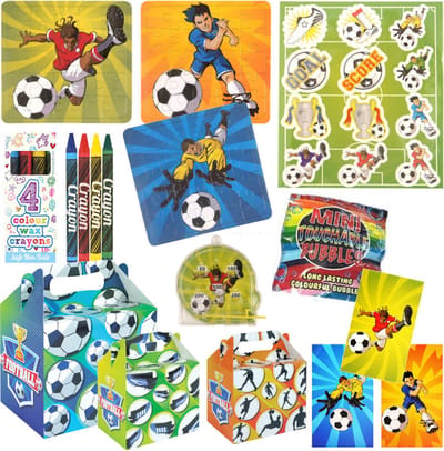 10 STUKS - LUXE VOETBAL - Traktatie Doos - INCLUSIEF SPEELGOED - Traktaties Uitdeelcadeaus voor Verjaardagen en Kinderfeestjes