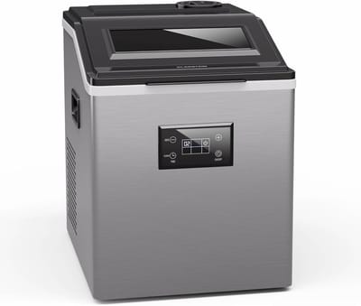 IJsblokjes Machine - IJsmaker - Feestjes Voorbereiden - Snelle Productie - 40 kg Per Dag - Zilver