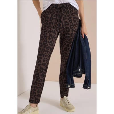 Mid Waist Slim Leg Hose in casual pasvorm