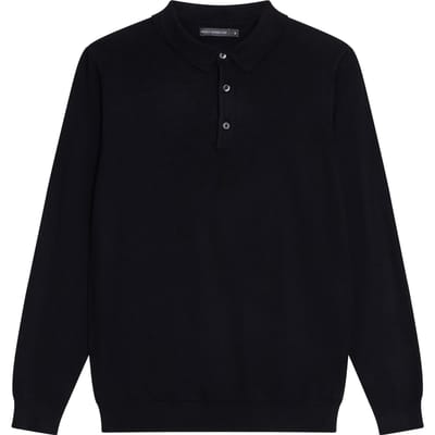 French Connection Polo L/s Luxe Black Maat: XS | Longsleeves Outlet | Heren | Zwart