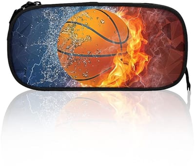 Dailygoods- Pennenetui grote capaciteit - 3D-basketbaletui - schrijfwarenetui - voor jongens/meisjes - kleuterschool etui - school/kantoor