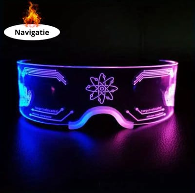 Bovista - Festival Bril - Rave - Space - Techno - Freaky Glasses - Heren - Dames - Zonnebril - Led 2