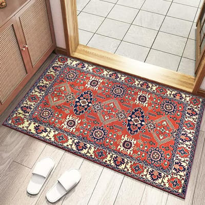 Kleine Vintage Stijl Tapijt Boheemse Etnische Stijl Woonkamer Slaapkamer Badkamer Keuken Antislip Entree Mat Huis Tapijt 30X50CM