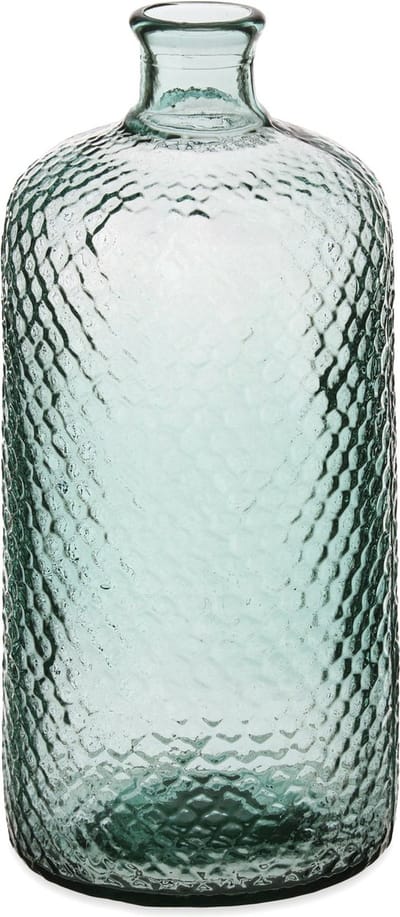 Giftdecor Bloemenvaas Scubs - transparant - gerecycled eco glas - 19 x 42 cm