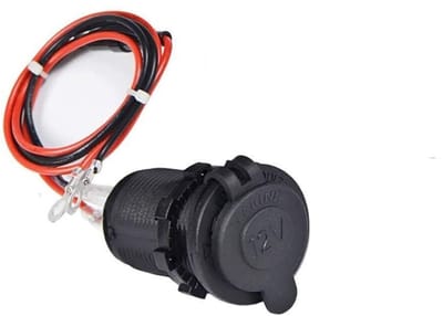 EXCITAT 12V-aansluiting - Waterdichte sigarettenaansteker - Sigarettenaansteker voor auto- en bootmodificatie - Spatwater- en stofdicht - Met 60 cm kabel - 1 stuks