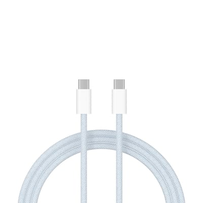 ShieldCase USB-C naar USB-C kabel geschikt voor Apple iPhone 15 & iPhone 16 Series / Samsung oplader geschikt voor snellader & Datasynchronisatie - 1 Meter USB-C oplaadkabel - Stevig gevlochten nylon materiaal (blauw)