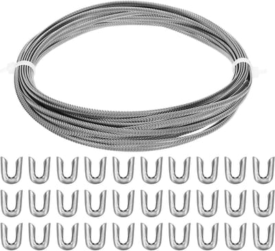 Spiraalstaal boning voor corset maken - 33 voet 304 roestvrij staal met 32 tips, duurzaam en flexibel voor perfecte pasvorm
