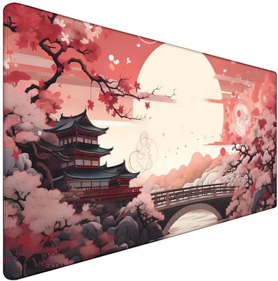 SnelShoppen - Bureauonderlegger XXL - Japanse Gaming Muismat 800x300mm - Antislip & Waterbestendige Rubber Basis - Desk Mat voor Laptop en Kantoor - Z