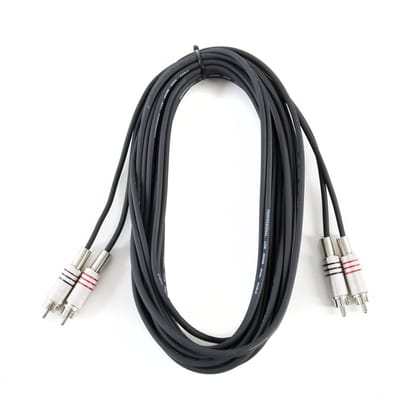 MUSIC STORE Cinchkabel 6 m metaalstekker - Audio kabel