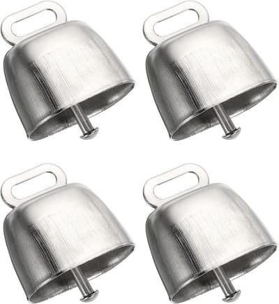 Mini Koeienbellen - Feestelijke Bellen - Dier Anti-verloren - Vintage Stijl - 36 x 61 cm - Zilverkleur