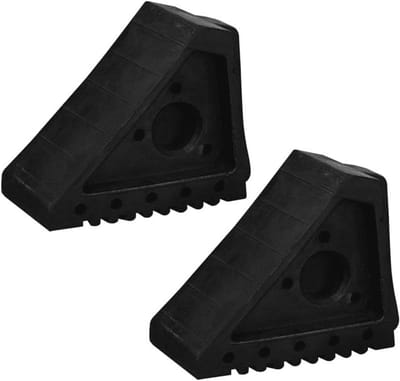 Draagbare wielstop - rubberen wielblok met handgrepen (2 stuks)