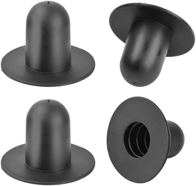 Dailygoods- Zwembadstopper Set van 4 - Zwart - PVC - Afsluitstop - Reserveonderdelen - 6 cm Buitendiameter - 3 cm Binnendiameter - Zwembadplug
