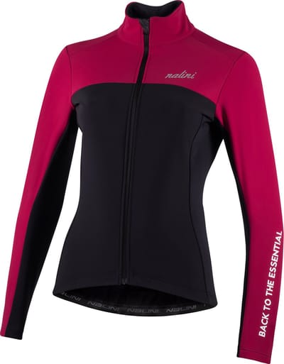 Nalini - Dames - Fietsjack winter - Warm Wielrenjack - Rood - Zwart - NEW ROAD LADY JKT - S