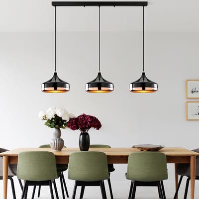 Asir - Kroonluchter - Zwart - METALEN BEHUIZING - 140 x 42 x 40 cm