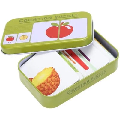 Kinderen Montessori Baby Vroege Instructieve Puzzels Speelgoed Matching Activiteit Cognitieve Kaart Auto Fruit Dier Leven Puzzel Kinderen Speelgoed