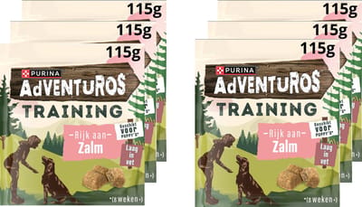 AdVENTuROS Training Treats - Hondensnack - Zalm - 6 x 115 g
