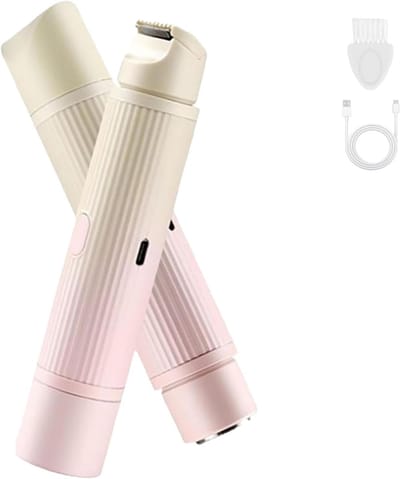 Elektrische Ladyshave - Gezichtsreiniger Trimmer - Gezicht Lichaam - 2-in-1 Dubbel Hoofd - Draagbaar USB Oplaadbaar - Roze