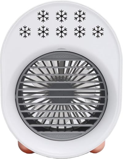 Draagbare Mini-airconditionerventilator - Verstelbare Kleine Luchtbevochtigerventilator - Mini Persoonlijke Verdampingsluchtkoeler - Stille Werking voor Thuiskantoor - Slaapkamer - Camping - Koeling en Ventilatie