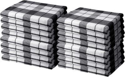 Set van 16 Keukendoeken 100% Katoen, Extra Absorberend Zwart 50x70 cm