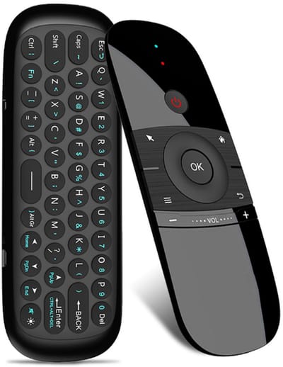Oneay Universele tv-afstandsbediening met draadloze muis, draadloos toetsenbord met Fly Mouse-verbinding voor Android tv-box/pc/smart-tv/projector/HTPC/alles-in-één pc/tv