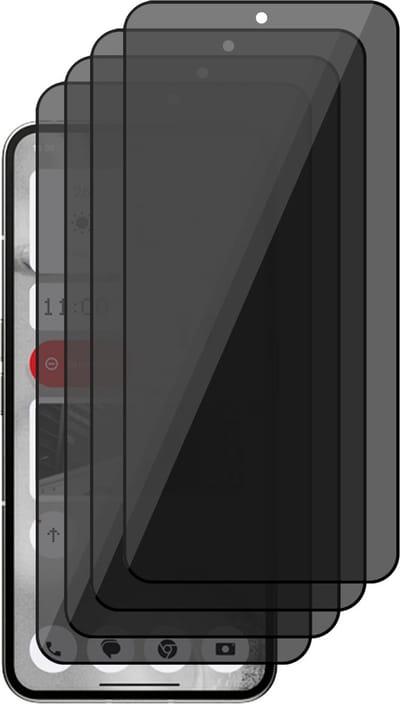 Privacy Screenprotector geschikt voor Nothing Phone 2 - 4x Volledig Dekkend Glas Screen Protector