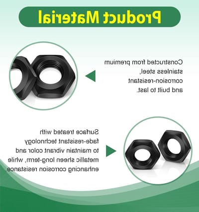25 Stuks M6 Moeren, Roestvrijstalen Hex Moeren, Lage Vorm, DIN 439, Voor Schroeven, Draadstangen en Machines