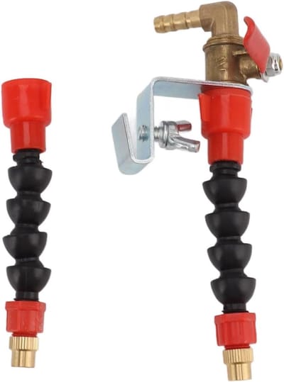 Universele watersproeier - Vernevelingssysteem stofverwijdering - Stofvrij snijden - Roestvrij staal - 16 x 10 x 6 cm - Zilver
