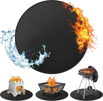 JGS Premium - Vuurkorf mat voor buitengrill en solo-fornuis - Dubbelzijdige vuurvaste grillmat voor rokers - 48 inch