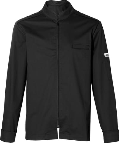 Chefs Fashion - Koksbuis Ritchy - Black - *STRETCH* - Met YKK Rits - XXS