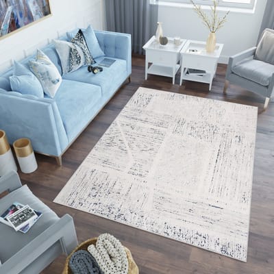 Tapiso Lotus Vloerkleed Laagpolig Creme Woonkamer Modern Tapijt Maat- 80x150