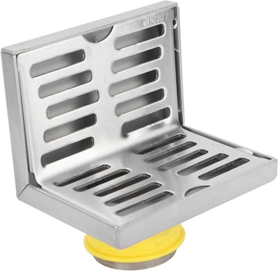 L-vormige RVS Hoekafvoer 10cm - Duurzaam en Corrosiebestendig, Ideaal voor 50mm Afvoerpijpen en Horizontale Installatie