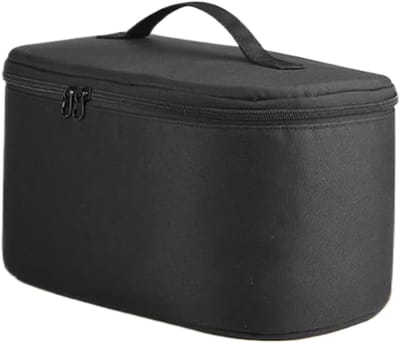 Reis Organizer - Wassen Tas - Wax Pellets - Verwijderbare Handgreep - 13x21x4.5 cm - Zwart/Bruin