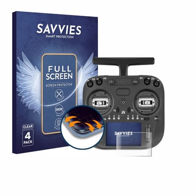 Savvies - Screenprotector voor Radiomaster TX15 Max - Folie Beschermfolie transparant volledig dekking 4 Stuks