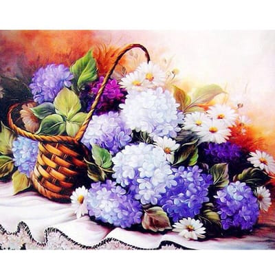 Bricolage 5D diamant broderie pleine perceuse ronde photo fleurs diamant peinture point de croix 20X30CM black