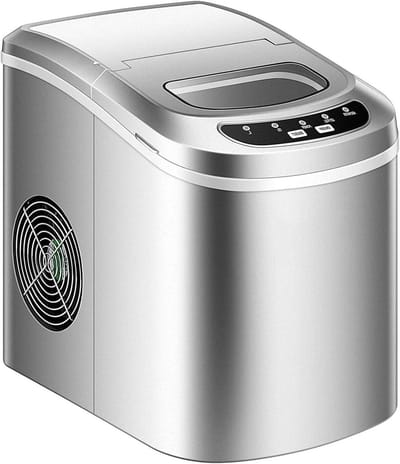 Huishoudelijke ijsmachine - Aanrecht ijsmaker - Snelle ijsproductie - Twee ijsgroottes - 15 kg per dag - Transparant