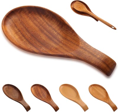 Lepelhouder Keuken - Houten Kookhouder - Schoon Werkblad - Glad Acaciahout - 22 x 9.2 cm - Natuurlijk Hout