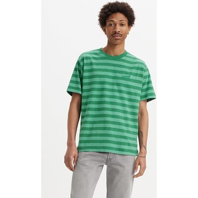 Levi's Red Printed T-shirt Green Maat: S | T-shirts met Print Outlet | Heren | Groen