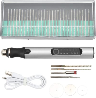 Draadloze Mini Graveerstift en Boormachine Set voor Metaal, Glas, Hout - USB Oplaadbaar