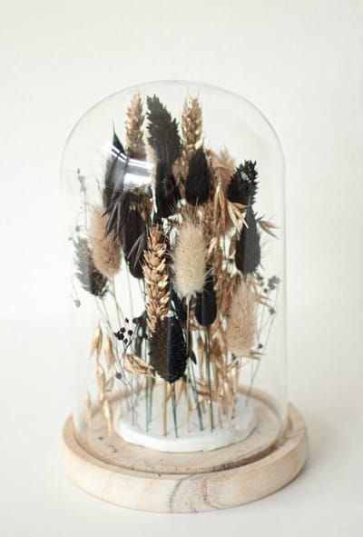 Droogbloemen – Stolp – Zwart/Goud - Stolpen - Droogboeket - Cadeau - Cadeau vrouw - Woondecoratie - Hoteldecoratie - Laflorista