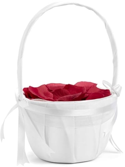 Bruiloft mandje wit 26cm