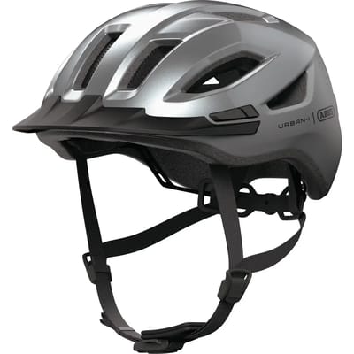 Fietshelm ABUS URBAN-I 4.0 graphite silver S - 51-55 cm - zilver - Geschikt voor gebruik op elektrische fietsen - stadsfietsen - 250 g
