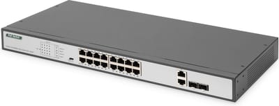 DIGITUS DN-95342-1 - switch - 19 inches af/at - 16 ports - unmanaged - rack-mountable