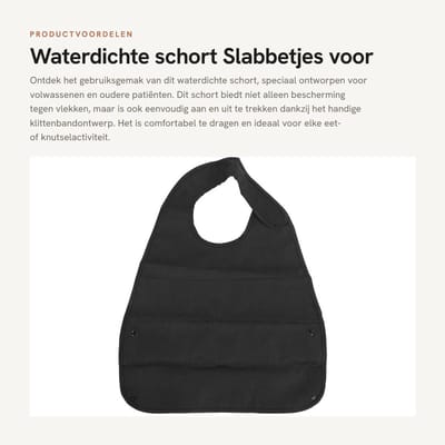 Dailygoods- Waterdichte Schort - Gebruiksvriendelijk Ontwerp - Klittenband - Herbruikbaar - Anti-vuil - Comfortabel en Makkelijk te Reinigen - Slab