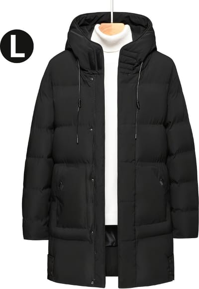 Nivard Winterjas - Heren - Parka Heren - Jas - Winter - Volwassen - Zwart - Maat L