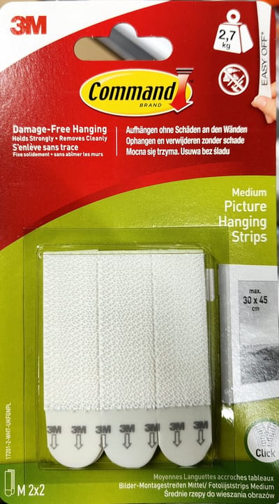 3M Command Foto ophang strips - sterke ophang strips - ophangen en verwijderen zonder schade - ophangen zonder boren - premium ophang haken - premium ophang strips