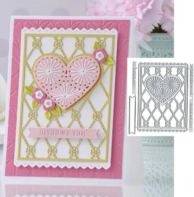 Metalen Die Cuts - Snijmallen Papier - Kaarten Maken - Bloembladvorm - 12.8 x 11.2 cm - Zilver