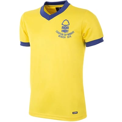 COPA - Nottingham Forest Uitshirt 1979/80 Retro Voetbalshirt - Heren - Geel - S