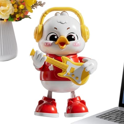 Dansende eend speelgoed - eendspeelgoed met muziek en lichten | schattig automatisch sensorisch spel | interactieve muzikale eend | voor reizen, huis, kleuterschool, kleuterschool, lucht, spelletjes