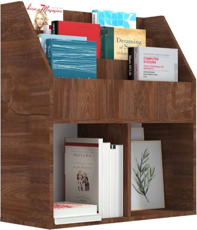 Kindertijdschriftenrek 71x30x78,5 cm bewerkt hout bruineiken
