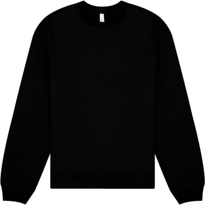 Bella+Canvas Unisex Crewneck Sweatshirt CV4711 - Black - XS